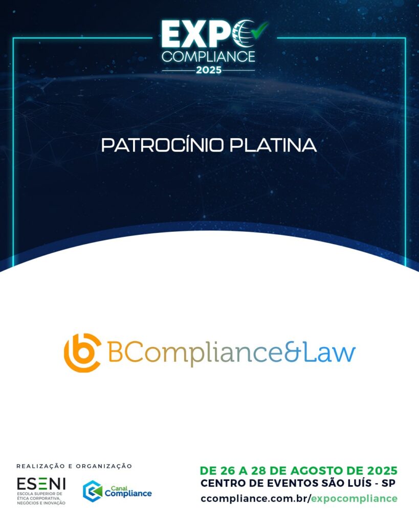 Convite para a Expocompliance 2025 com menção ao patrocínio da BCompliance&Law