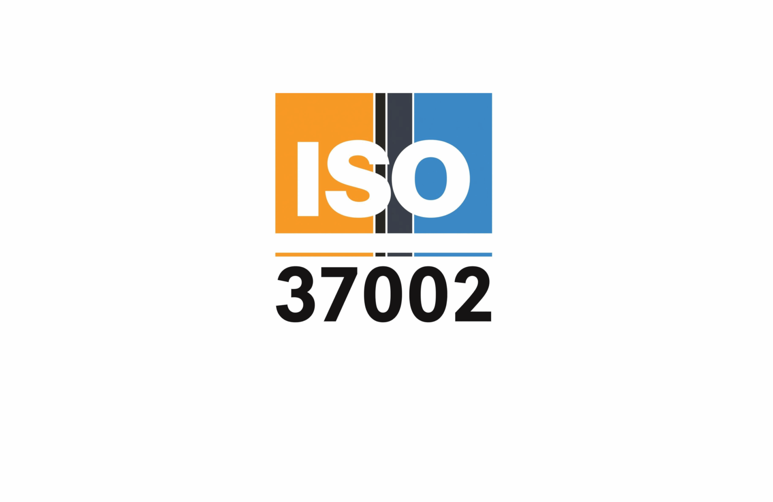 Logotipo da norma ISO 37002 canal de denúncias, padrão internacional para gestão de denúncias e proteção de denunciantes.