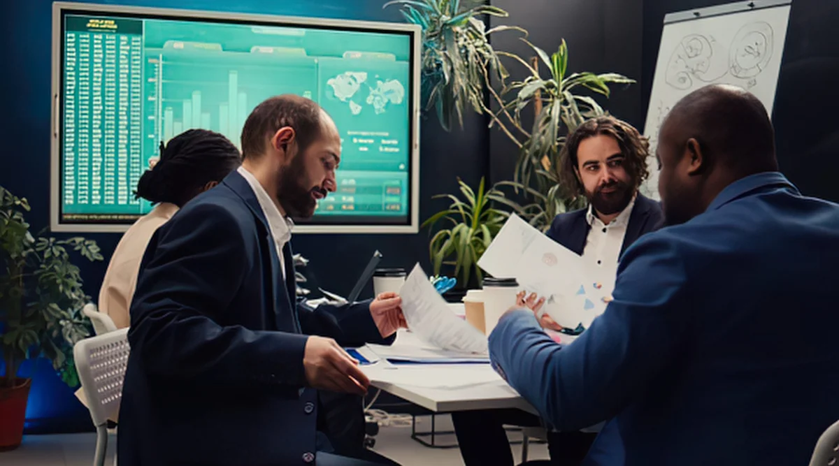 Equipe analisa documentos financeiros em investigação de PLD/FT ligada à Circular 3.978